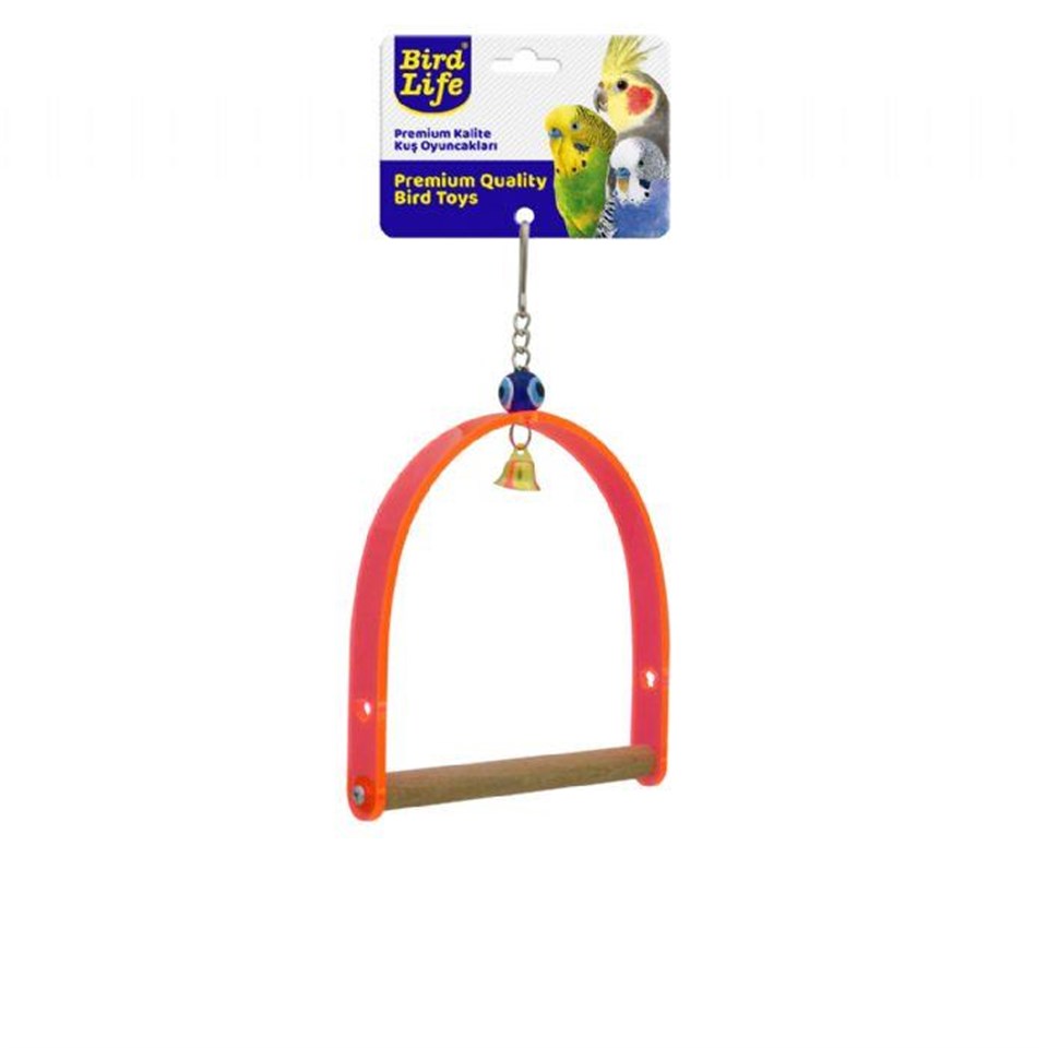 BRD1095-BİRDLİFE AKRİLİK KUŞ SALINCAĞI 11CM 