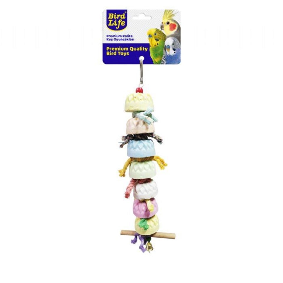 BRD1139-BİRDLİFE KUŞ OYUNCAĞI 7 KALSİYUM BLOKLU SARKAÇ