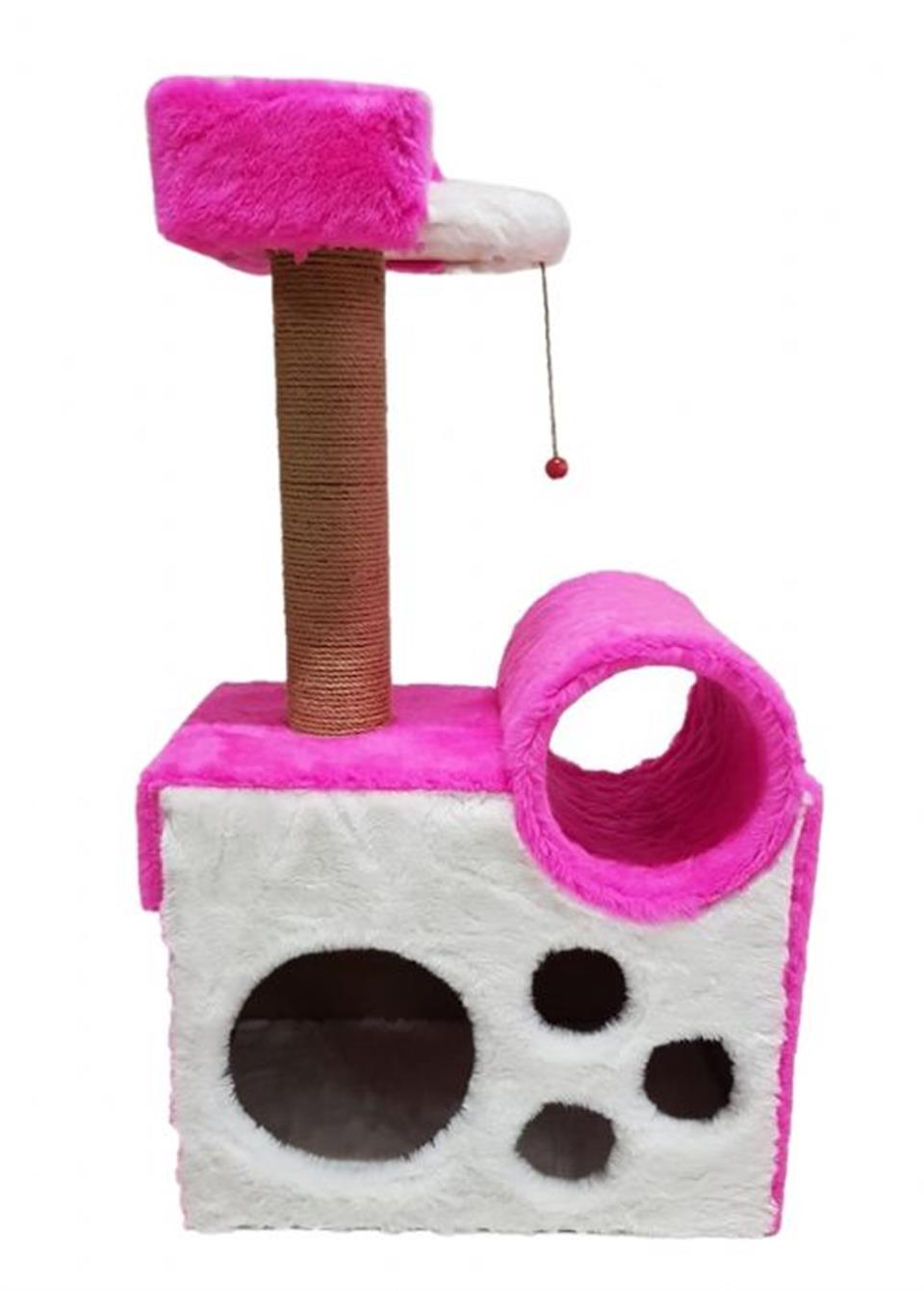 CS11P-CATLİFE TÜNELLİ YATAKLI YUVA TIRMALAMA PEMBE 90CM