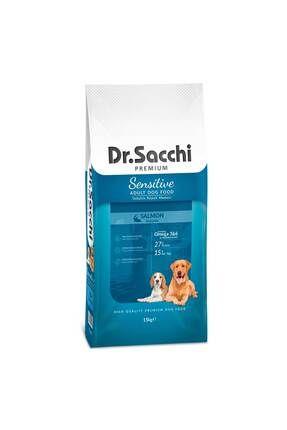 Dr. Sacchi Premium Düşük Tahıllı Somonlu 15 kg Yetişkin Köpek Maması