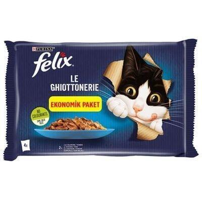 Felix Multipack Somonlu ve Ton Balıklı 4x85 gr 12'li Yetişkin Kedi Yaş Maması