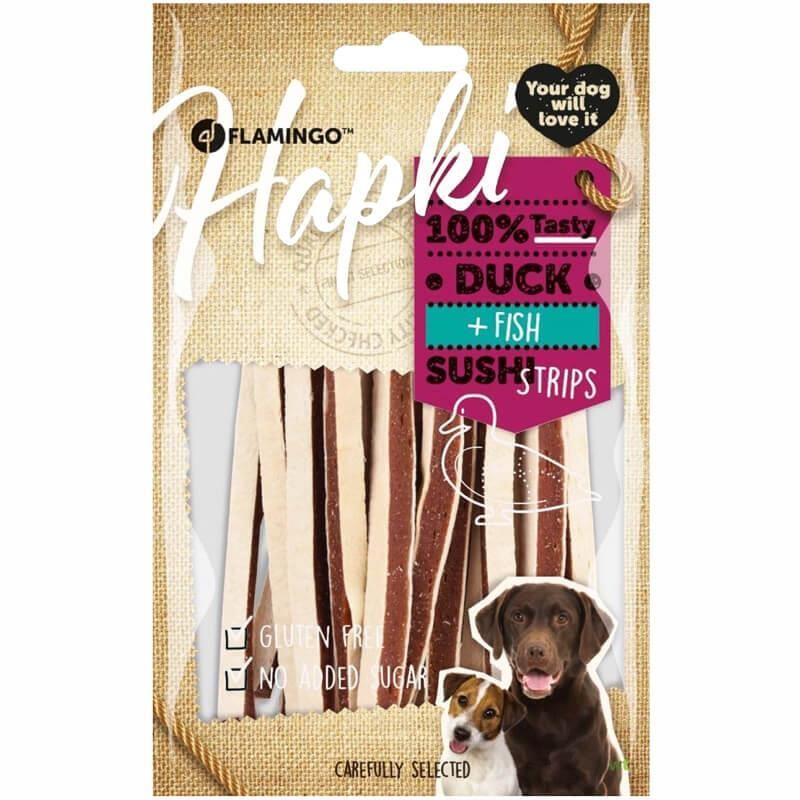 Flamingo Hapki Sushi Strips Ördekli Balıklı Şerit Köpek Ödülü 85gr