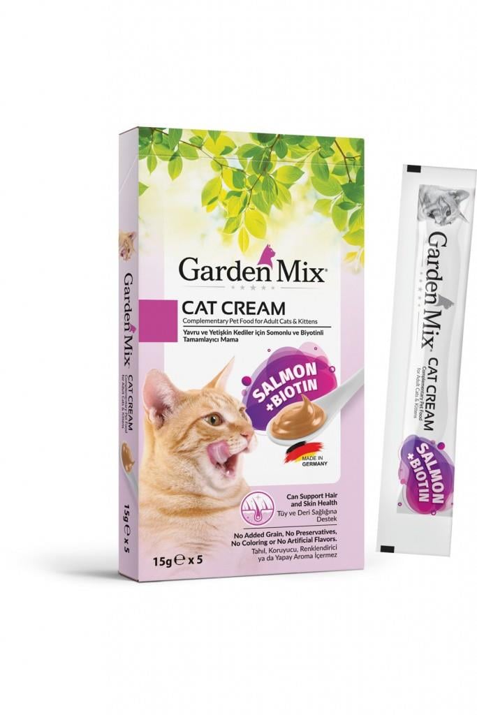 Garden Mix Kedi Kreması Somon biotin 15grx5 Ad