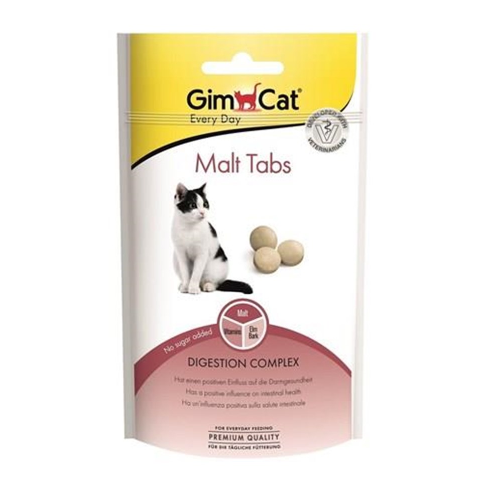 Gimcat Malt Tabs Tüy Yumağı Kontrolü Kedi Ödül Tableti 40 Gr