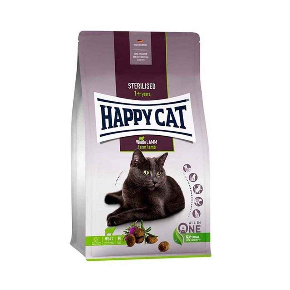 Happy Cat Sterilised Weide Lamm Kuzu Etli Kısırlaştırılmış Kedi Maması 10 Kg