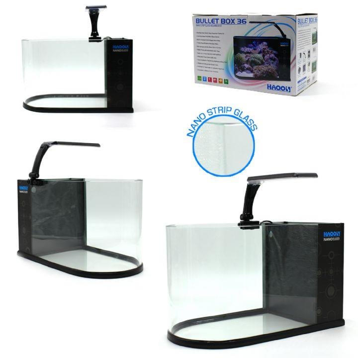 HAQOS BULLET BOX 36 AYDINLATMALI NANO AKVARYUM 20,5X36,5X22,5CM