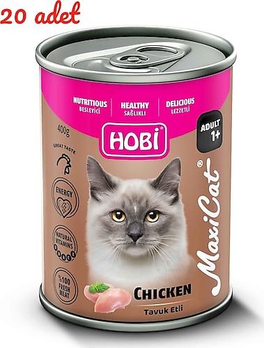 Hobi Maxicat Tavuklu 400 gr 20 Adet Yetişkin Kedi Konservesi