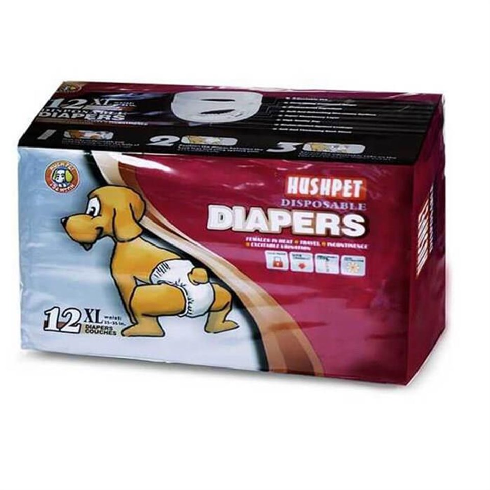 HUSHPET ULTRA EMİCİ KÖPEK KÜLOT ÇİŞ PEDİ XL 12Lİ