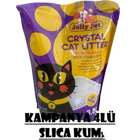 Jollypet Kristal Silika Kedi Kumu 3,8 Lt x 4 Adet 