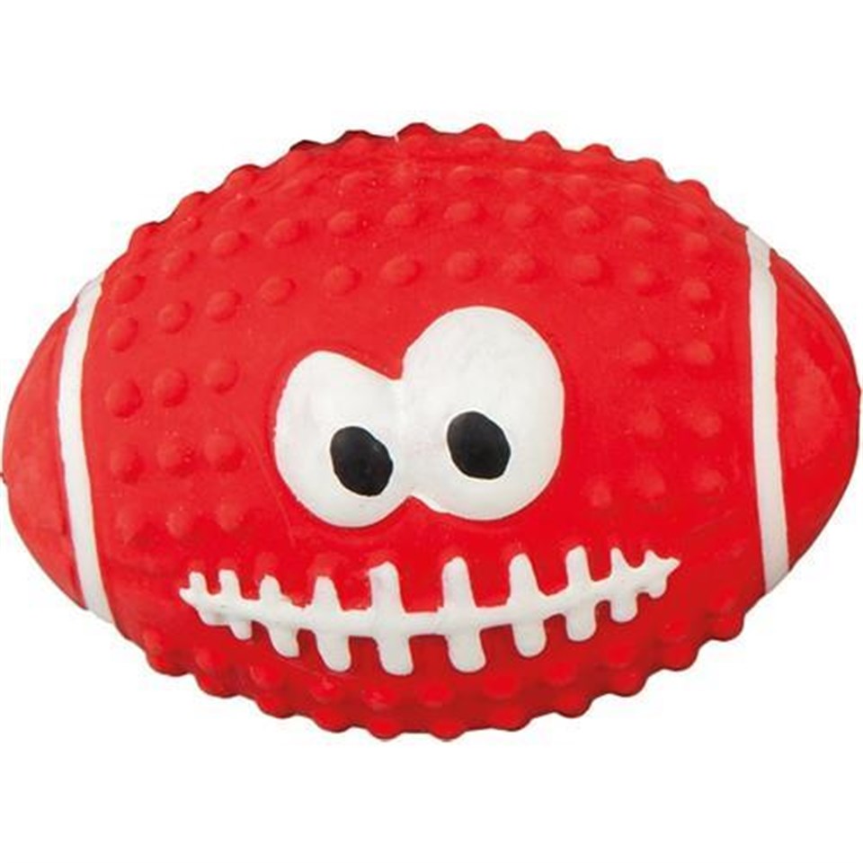 Latex Rugby Top Köpek Oyuncağı (Kırmızı) 10 Cm
