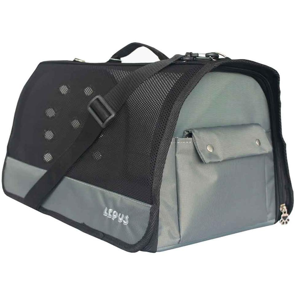 Lepus Kedi ve Köpek Taşıma Çantası Şeffaf Fly Bag Gri L