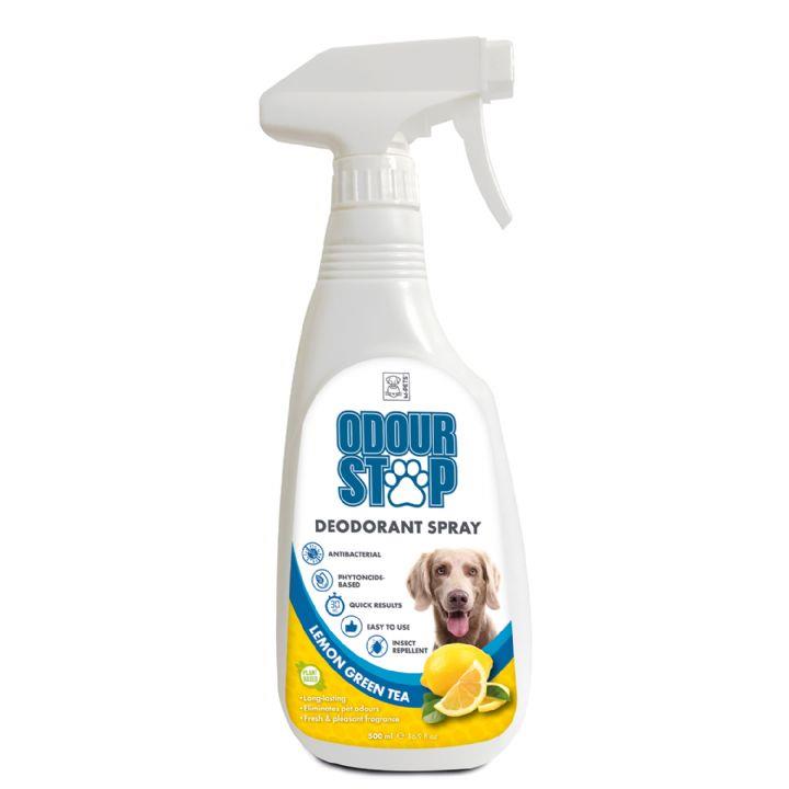 M-PETS ODOUR STOP DEODORANT SPRAY LEMON GREEN TEA 500ML