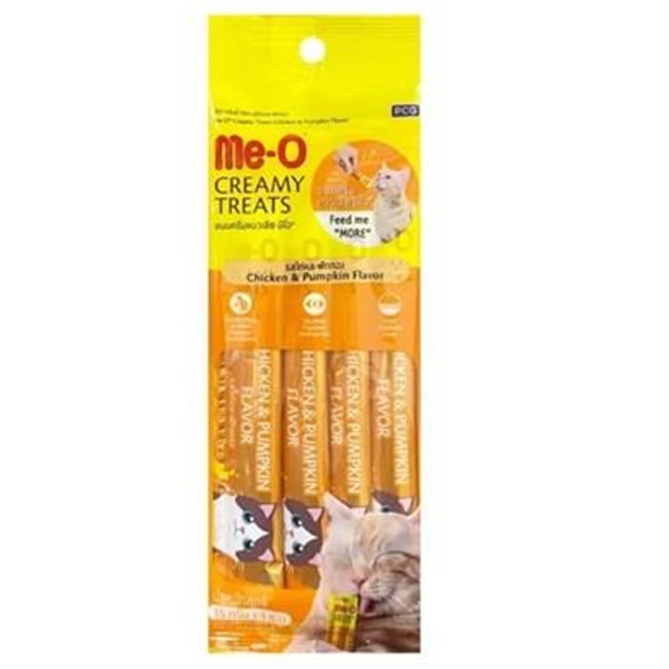 Me-O Creamy Treats Tavuk Etli ve Kabaklı Ek Besin ve Kedi Ödülü 60 Gr ( 4 x 15 Gr )