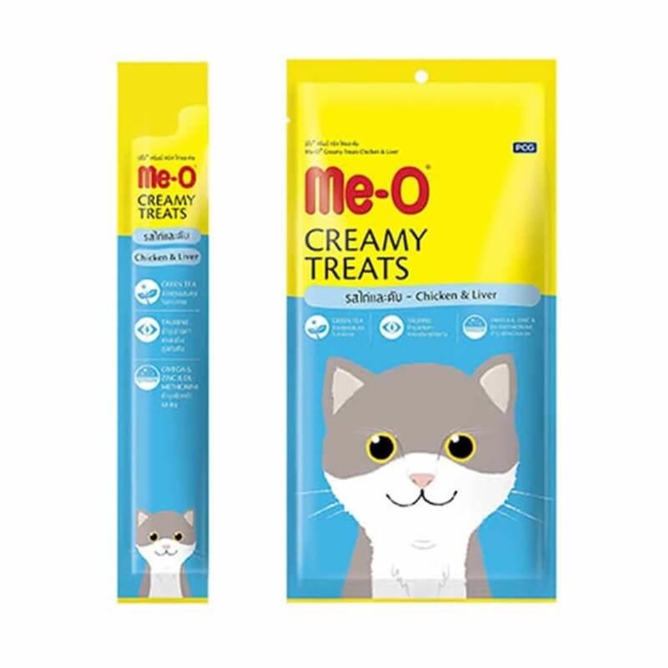 Me-O Creamy Treats Tavuklu ve Ciğerli Ek Besin ve Kedi Ödülü 60 Gr ( 4 x 15 Gr )