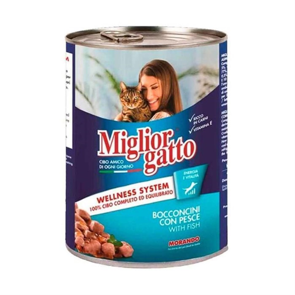 MIGLIOR  KEDI KONSERVE OKYANUS BALIK CHUNKS 405 GR.