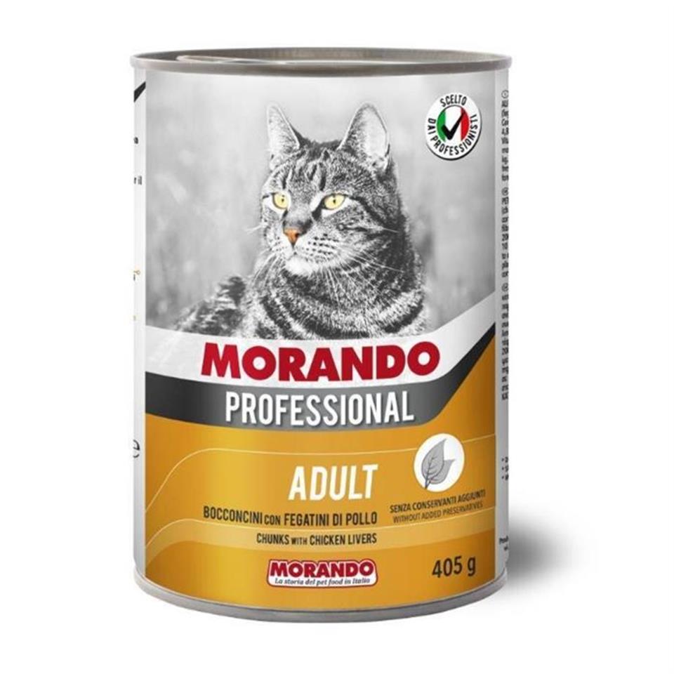 Morando Tavuk&Ciğer Chunks Kedi Konservesi 405gr
