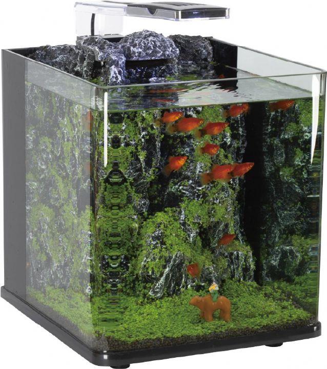 NANUX ROCK BLUBİOS DEKORLU NANO AKVARYUM 25X27X27CM