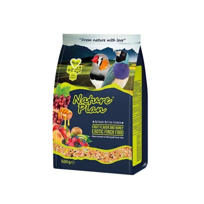 NATURE PLAN MEYVE AROMALI VE BALLI EXOTİCH FİNCH YEMİ 500 GR