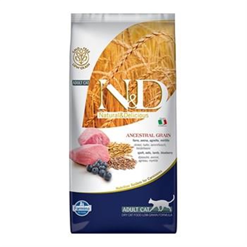 ND Düşük Tahıllı Kuzu Yaban Mersini Kedi Maması 5 Kg