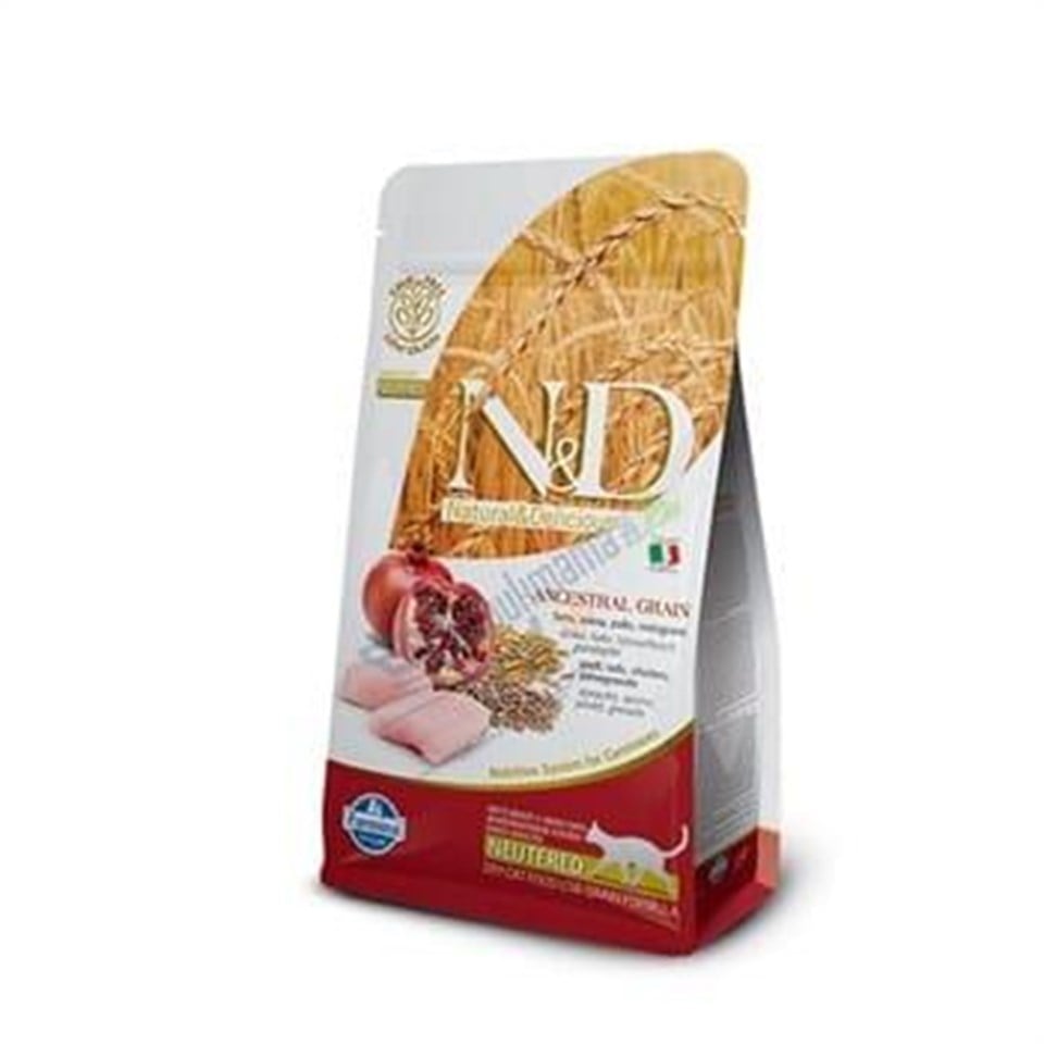 ND Düşük Tahıllı Tavuk Nar Kısırlaştırılmış Kedi Maması 5 Kg