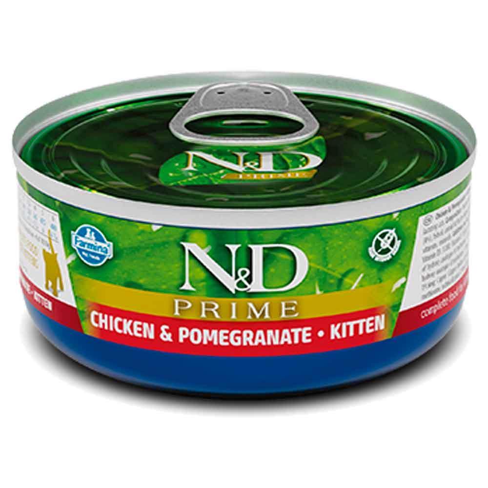 N&D PRİME TAHILSIZ TAVUK ETLİ VE NARLI 70 GR YAVRU KEDİ YAŞ MAMASI 