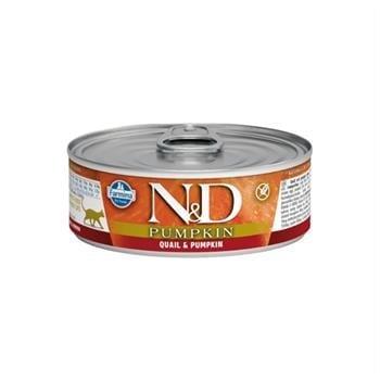 N&D Pumpkin Balkabaklı ve Bıldırcınlı Tahılsız Yetişkin Kedi Konservesi 70gr