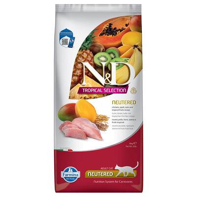 ND Tropical Selection Tavuk ve Meyveli Kısırlaştırılmış Kedi Maması 10 Kg 