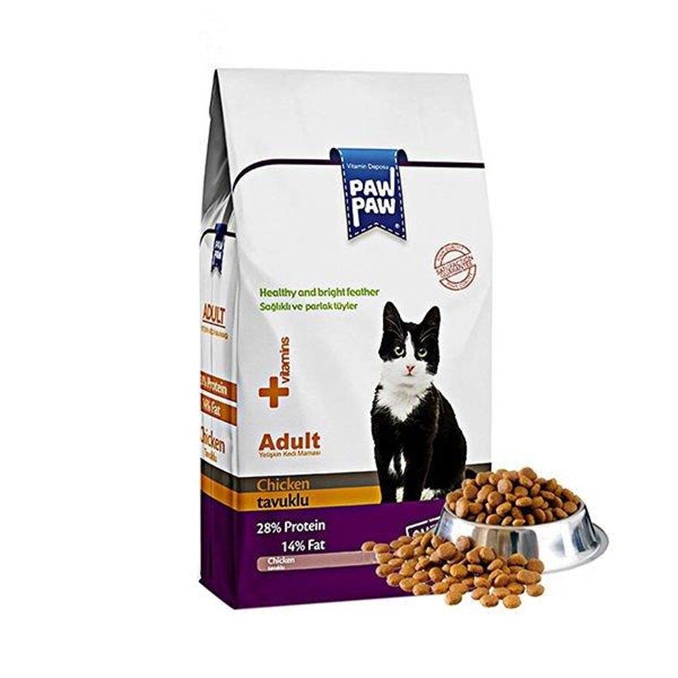 PAW PAW TAVUKLU YETİŞKİN KEDİ MAMASI 15 KG