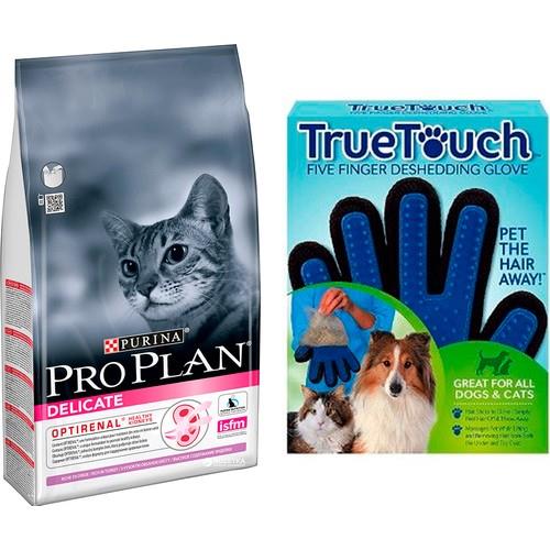 Pro Plan Delicate Kuzulu Kedi Maması 1,5 kg + Bobo Touch Kedi Tüy Toplama Eldiveni