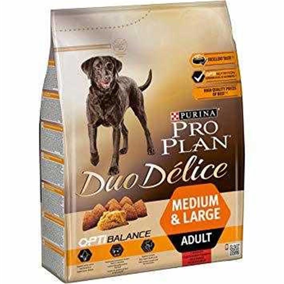 Pro Plan Duo Delice 2,5 kg Medium-Large Parça Sığır Etli Yetişkin Köpek Maması