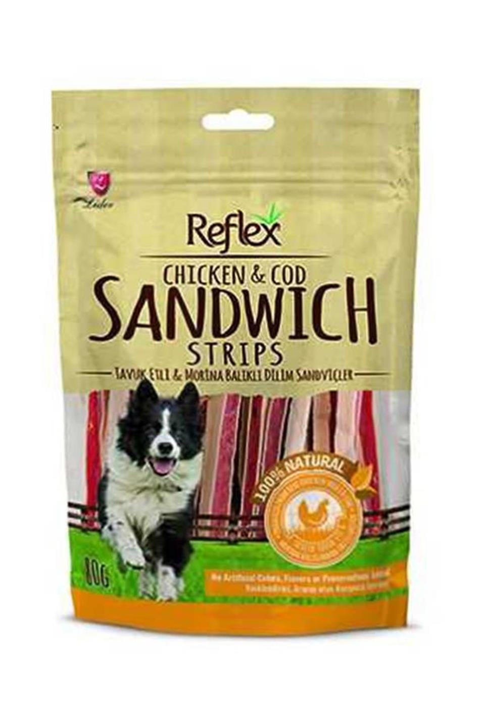 Reflex tavuklu sandviç çubuk ödül 80 Gr