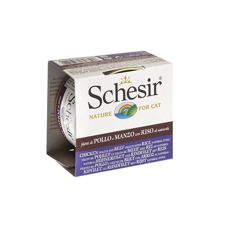 Schesir Tavuklu, Sığır Ve Pirinçli Yetişkin Kedi Yaş Maması 85gr