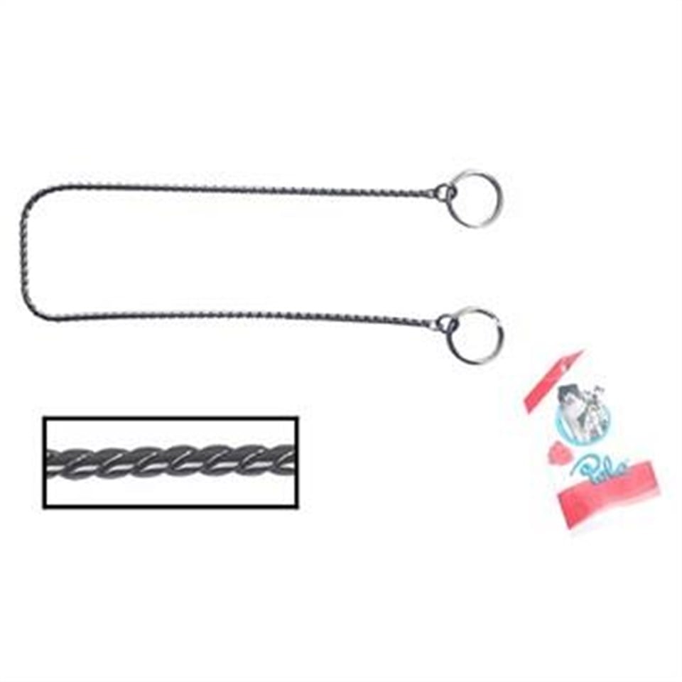 SL205-C Tekli Zincir Boğma Tasma Black 4.0Mm*50Cm