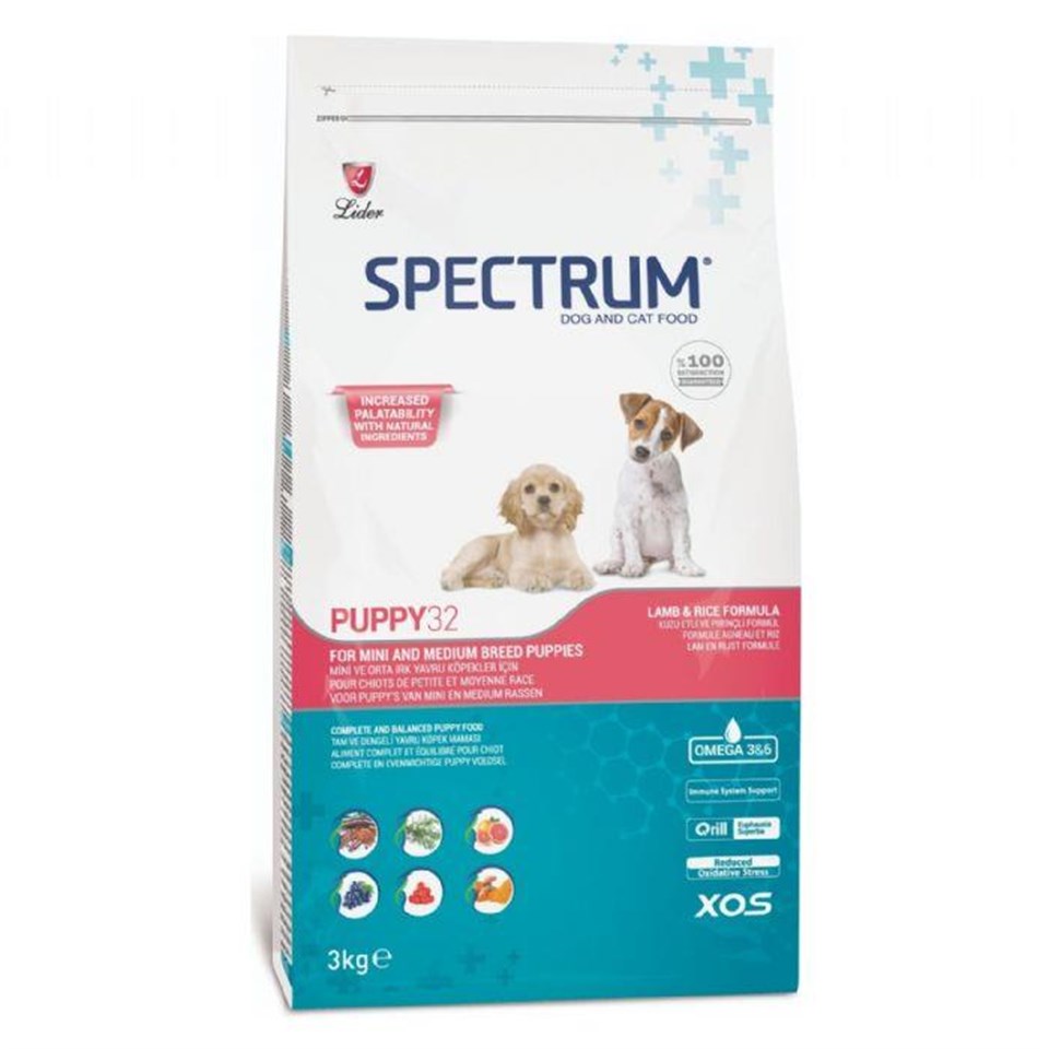 SPECTRUM 3KG PUPPY32 SMALL&MEDIUM BREED LAMB&RICE