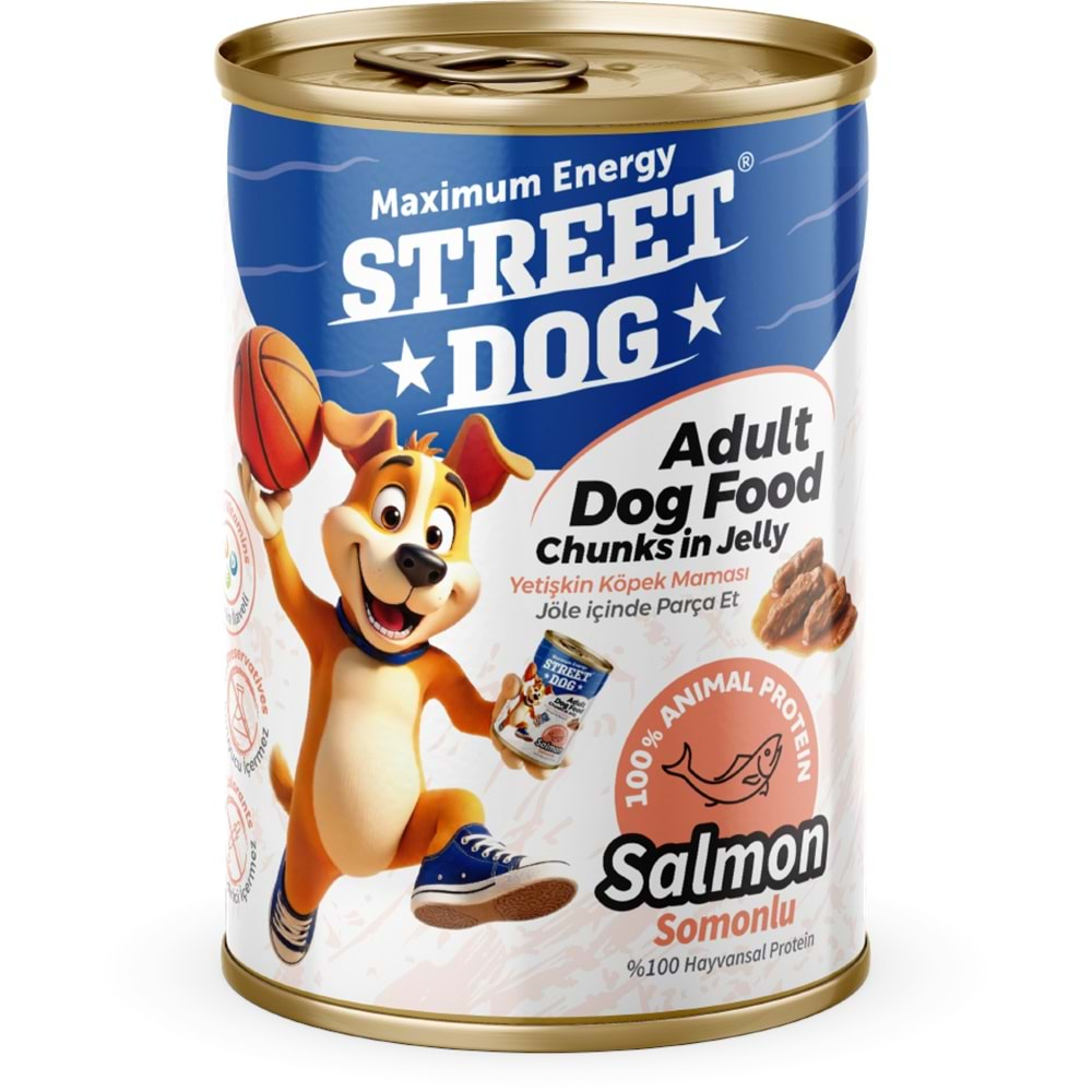 STREET DOG CHUNKS İN JELLY SOMONLU KÖPEK KONSERVE 400GR