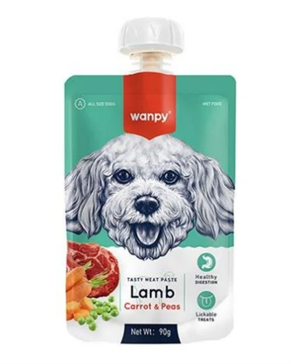 Wanpy Taze Kuzu Etli ve Havuçlu Et Ezmesi Doğal Köpek Ödülü
