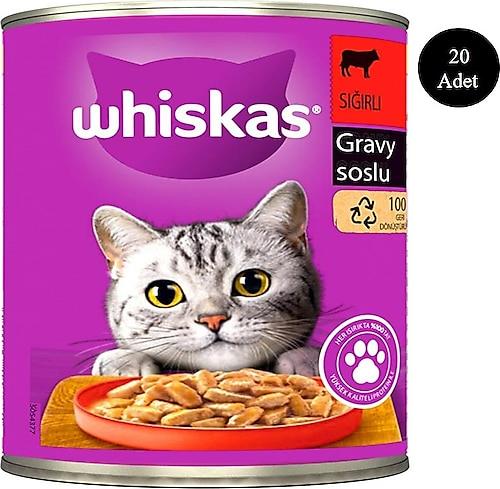 Whiskas Sığır Etli 400 gr 20'li Yetişkin Kedi Konservesi