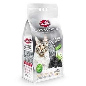 CATLİFE AKTİF KARBONLU BENTONİT KEDİ KUMU 10LT