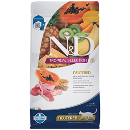 N&D Tropical Selection Kuzu Etli ve Tropikal Meyveli Kısırlaştırılmış Kedi Maması 1,5kg