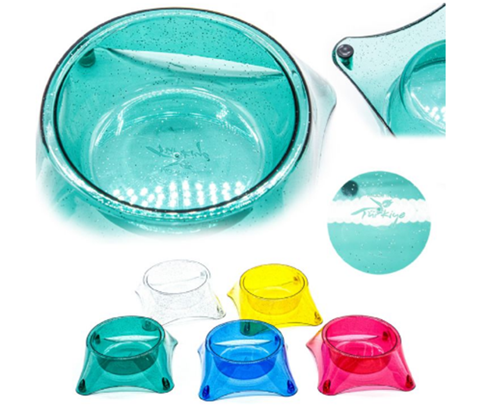 07452-CATLİFE ŞEFFAF SİMLİ MAMA KABI MİX COLOR 11,5X5CM 10LU PAKET