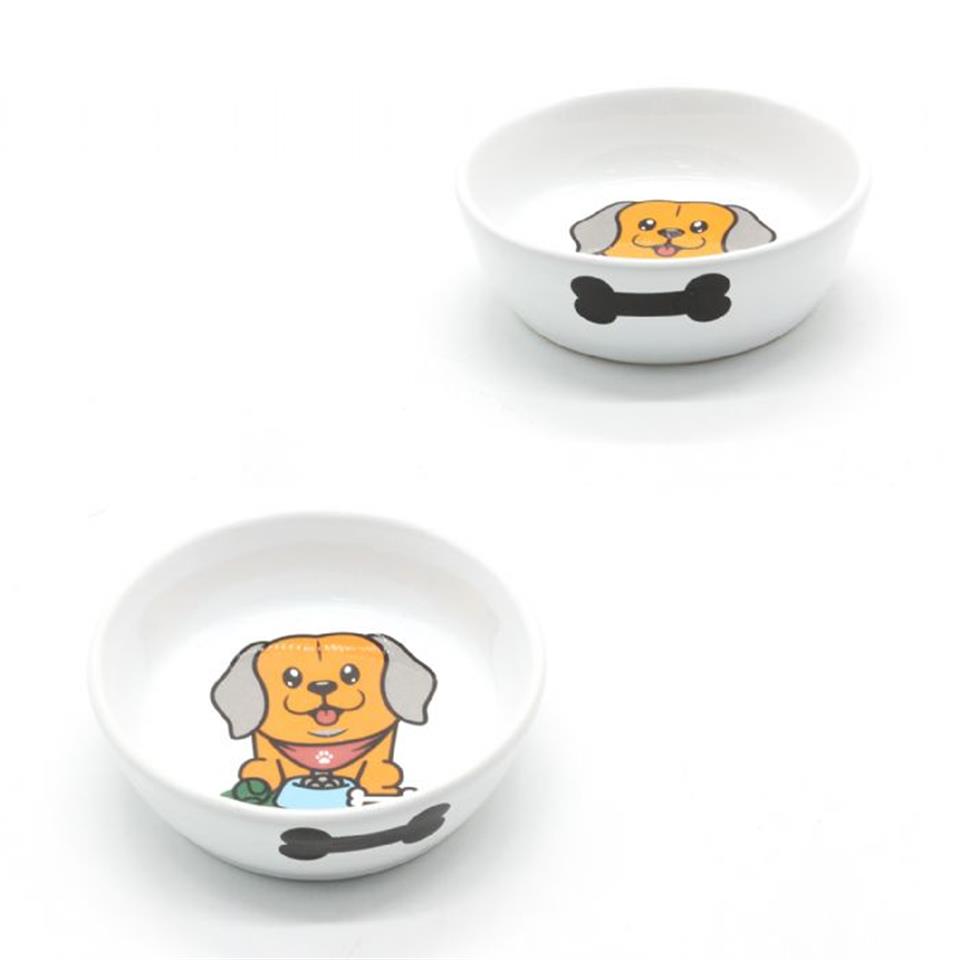 10162-ALLY PAWS DESENLİ SERAMİK MAMA KABI 250ML