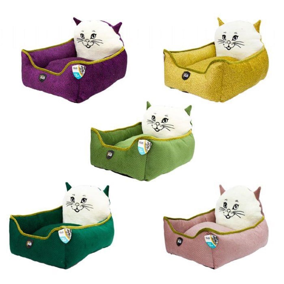 10303-ALLY PAWS KEDİ KAFALI YATAK