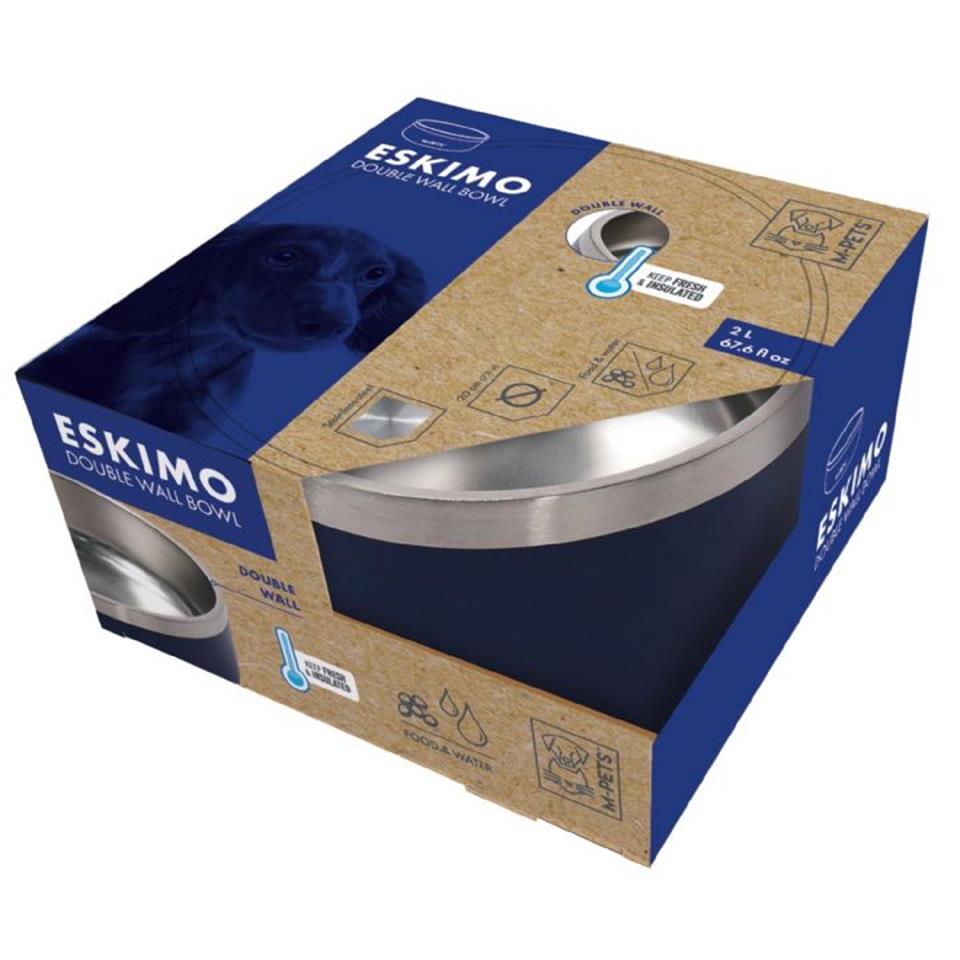 10530899 M-PETS ESKIMO ÇİFT CİDARLI MAMA KABI 2L BLUE