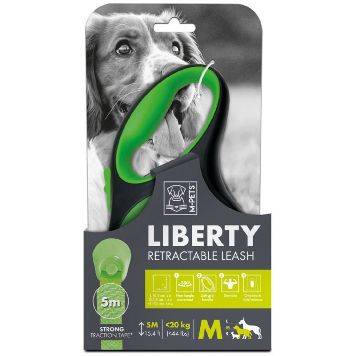 10824499 M-PETS LIBERTY OTOMATİK GEZDİRME ŞERİT 5MT/GREEN (M)