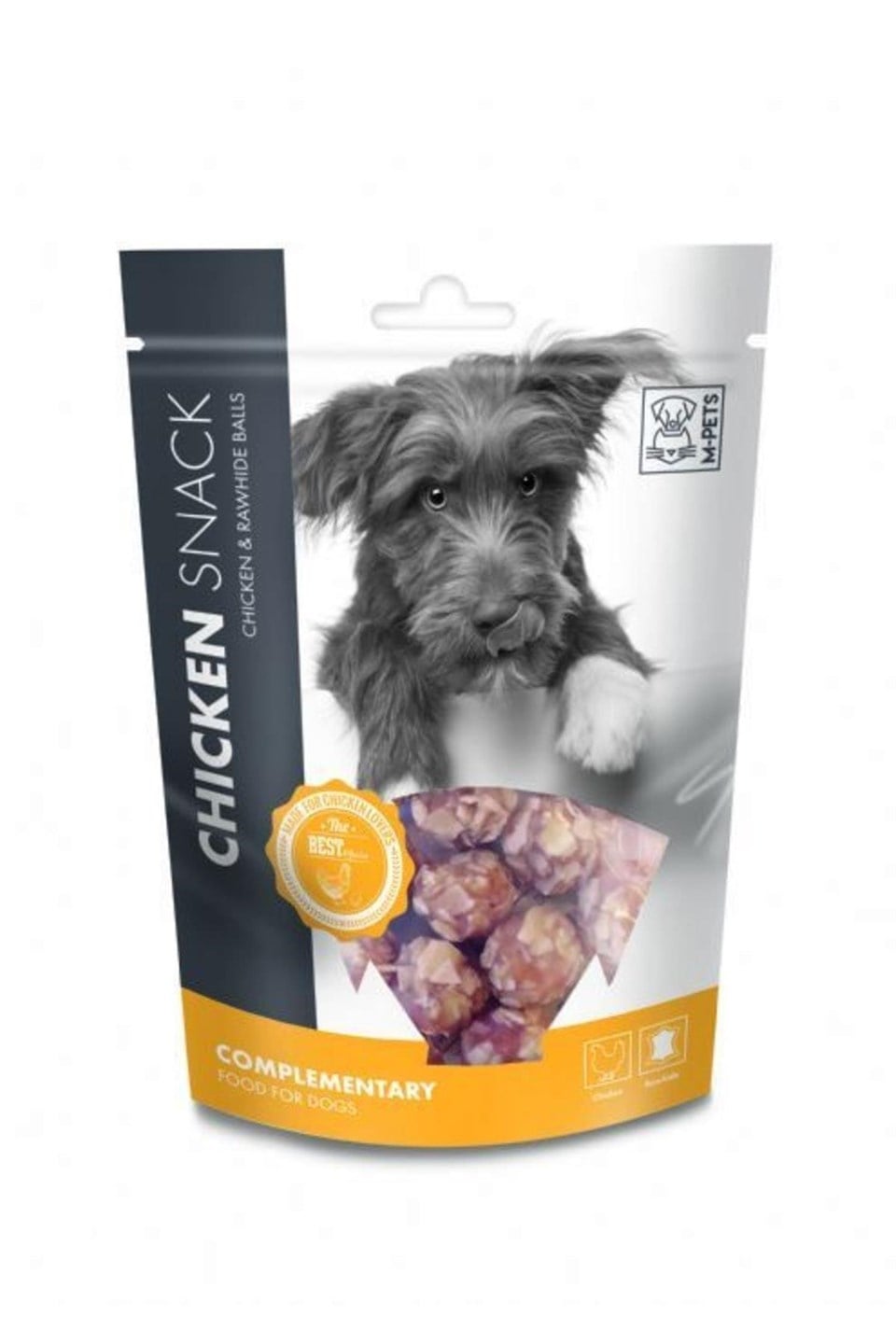 19011215 M-PETS CHICKEN & RAWHIDE BALLS KÖPEK ÖDÜLÜ 80GR