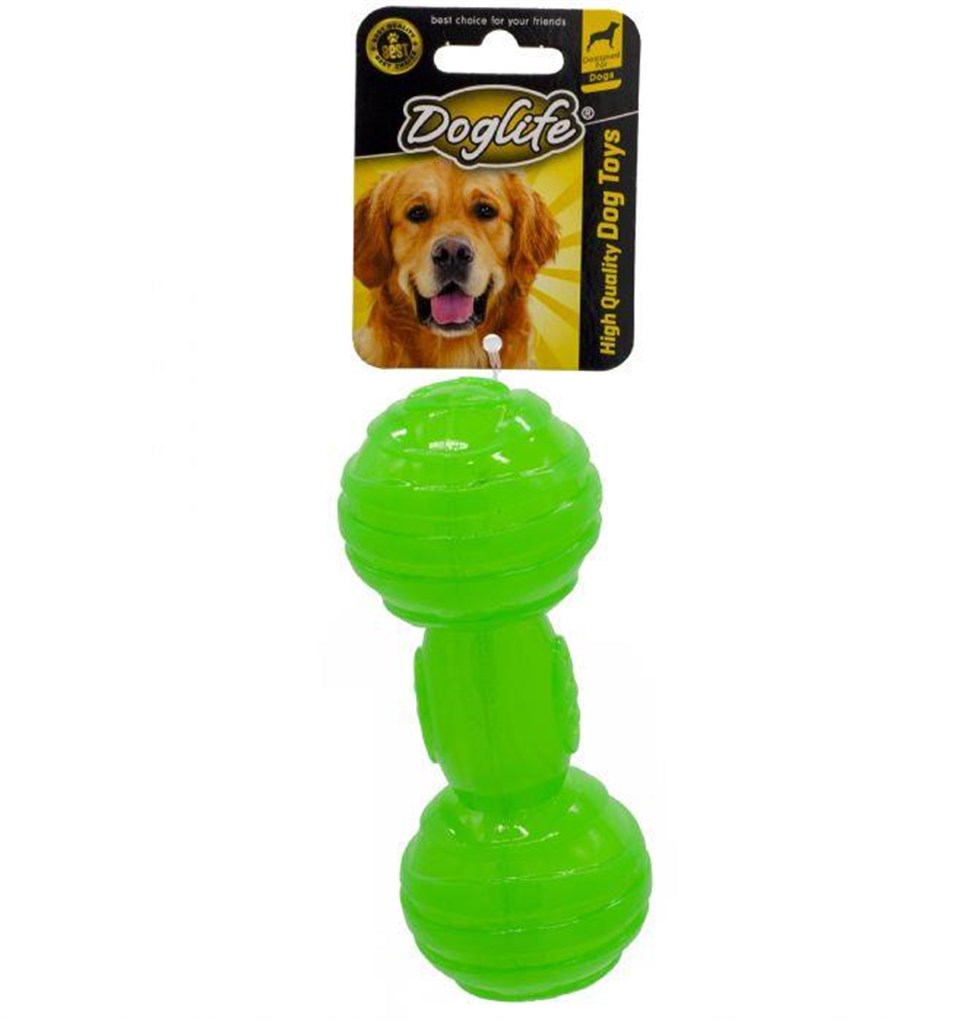 202269-DOGLİFE KÖPEKLER İÇİN KAUÇUK DUMBELL OYUNCAK VİNLY