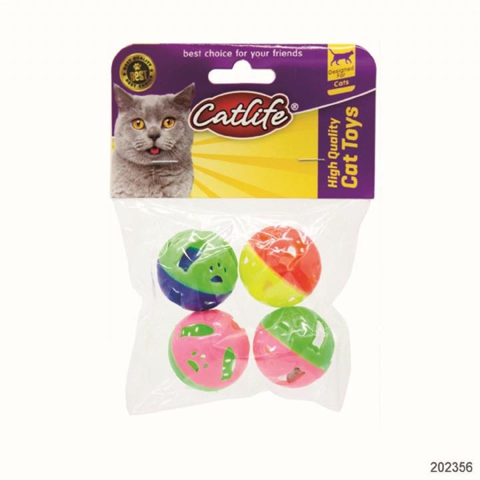 202356-CATLİFE ZİLLİ KEDİ OYUNCAĞI 4LÜ PAKET