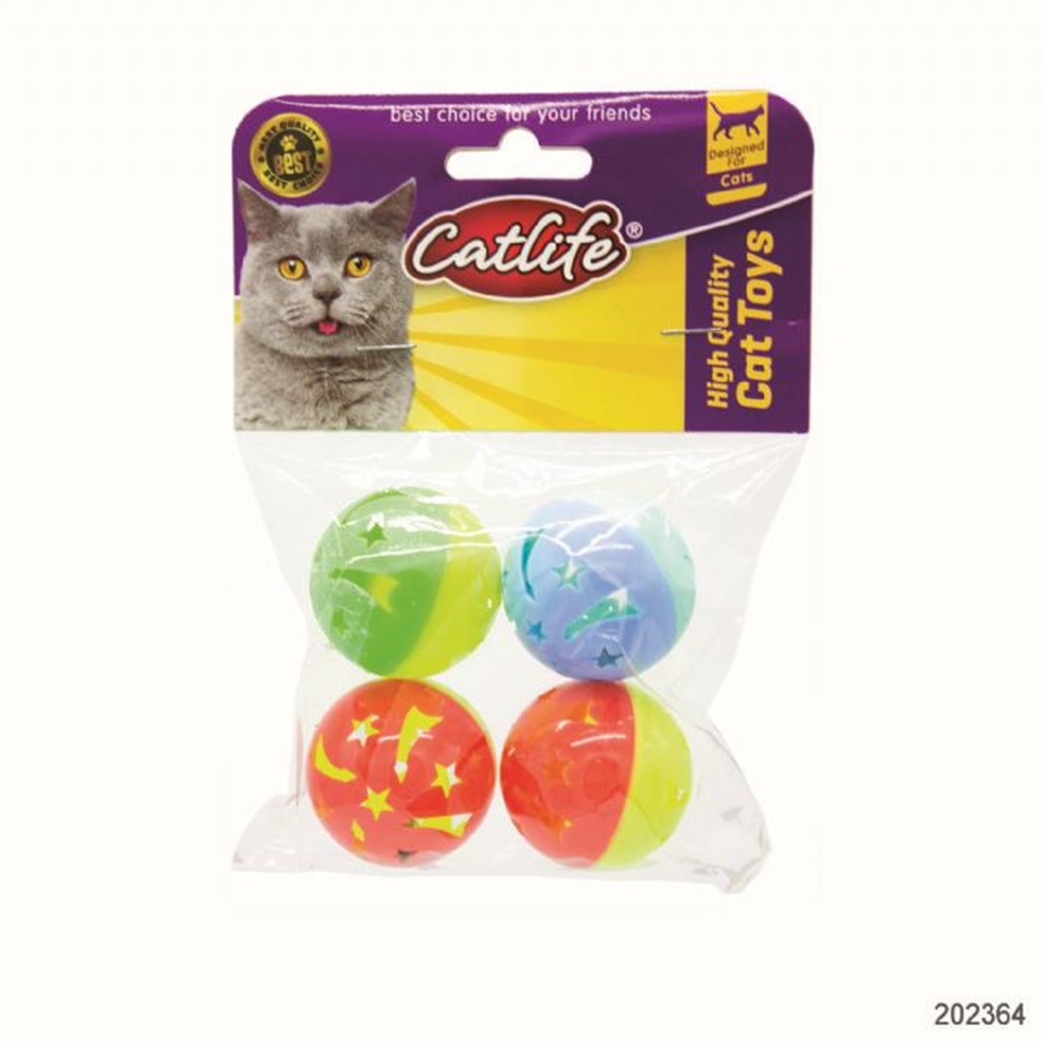 202364-CATLİFE ZİLLİ KEDİ OYUNCAĞI 4LÜ PAKET
