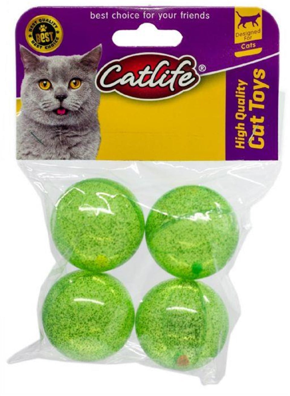 202470-CATLİFE ZİLLİ KEDİ OYUNCAĞI 4LÜ PAKET