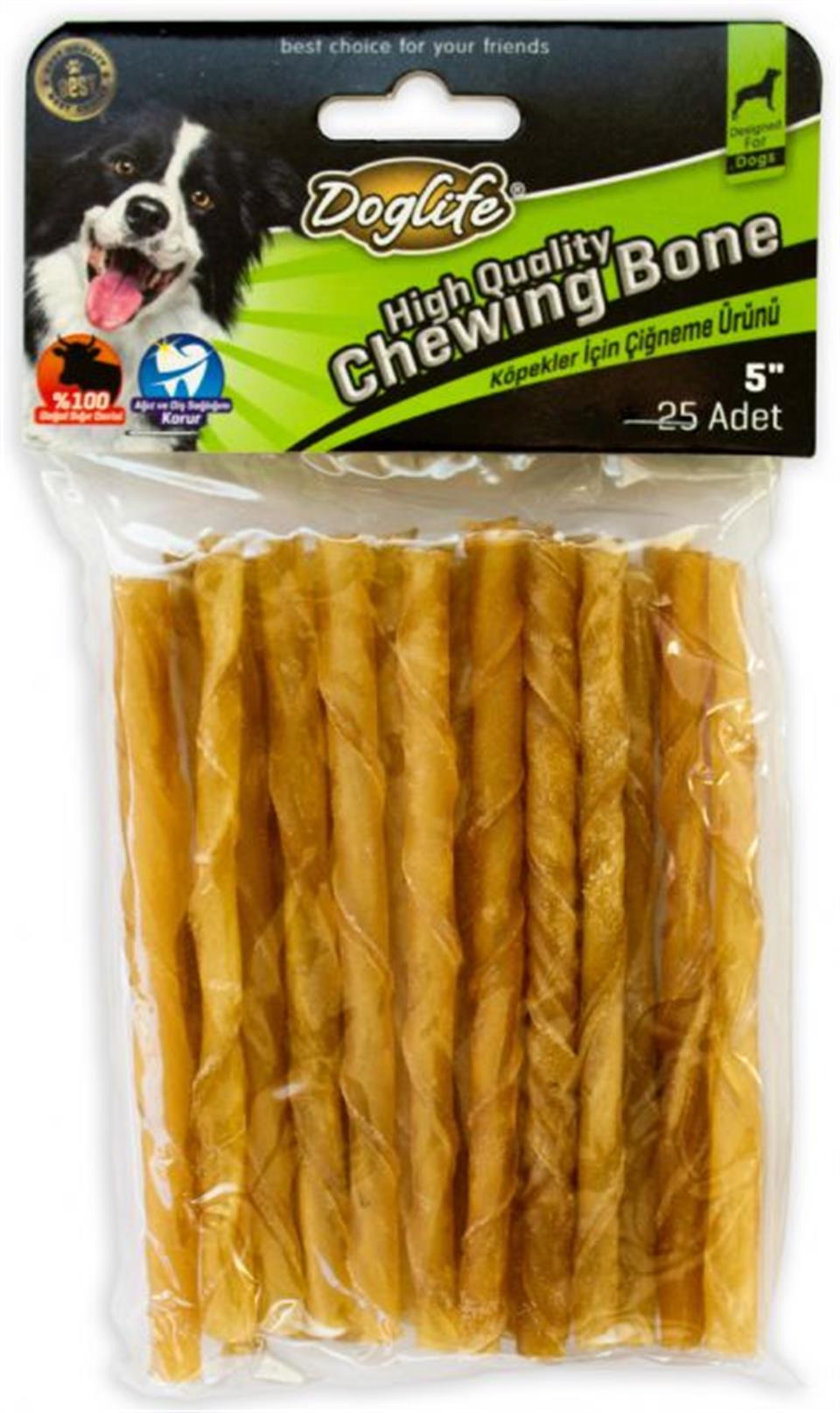 202708-DOGLİFE BURGU ÇUBUK NATUREL 5-6GR/AD. 25Lİ